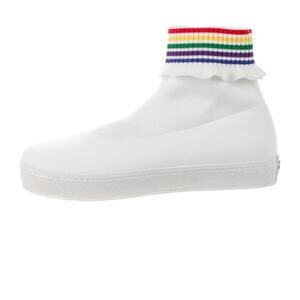 Opening Ceremony Bobby Rainbow Stripe Sneakers NIB size 36 size 6 white